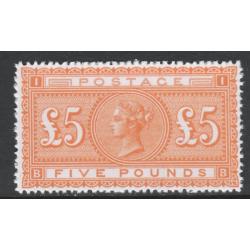 Great Britain 1867 QV £5 orange - Maryland Forgery