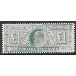 Great Britain 1902 KE7 £1 green - Maryland Forgery