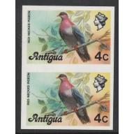Antigua 1976  RED-NECKED PIGEON 4c  imperf pair mnh