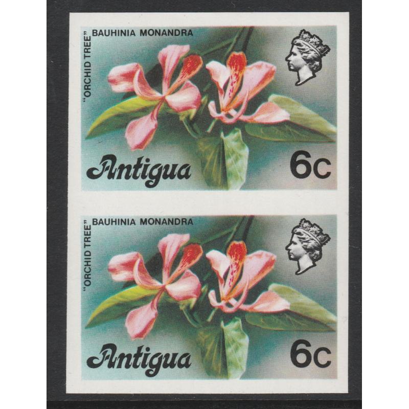 Antigua 1976  ORCHID TREE 6c  imperf pair mnh