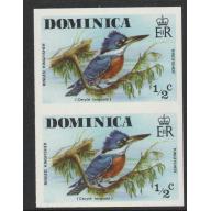 Dominica 1978  RINGED KINGFISHER IMPERF PAIR mnh