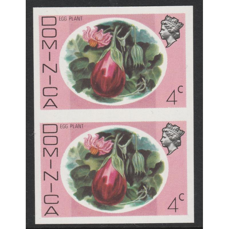 Dominica 1975 EGG PLANT 4c IMPERF PAIR mnh