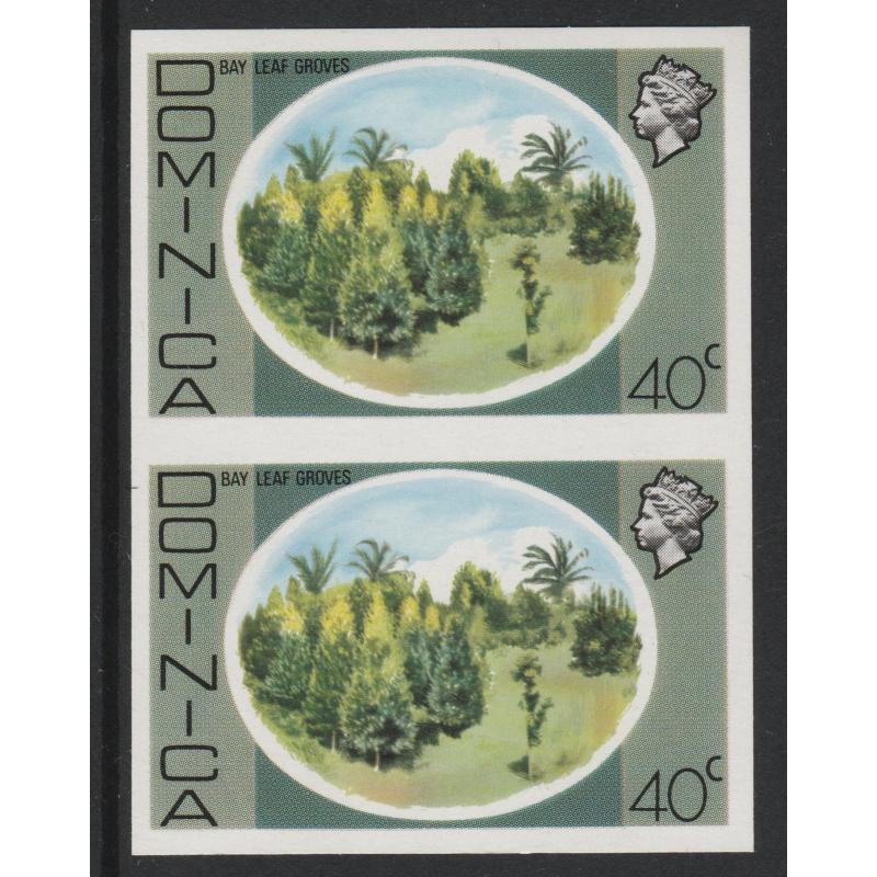 Dominica 1975 - BAY LEAF GROVES 40c IMPERF PAIR mnh