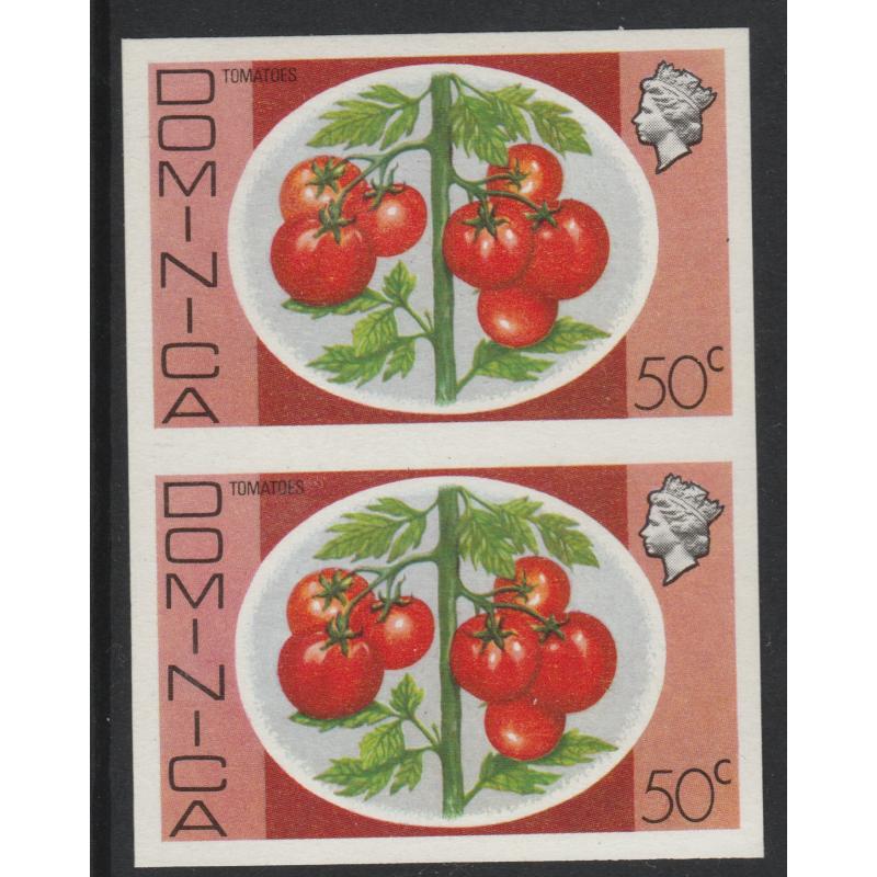 Dominica 1975 - TOMATOES 50c IMPERF PAIR mnh