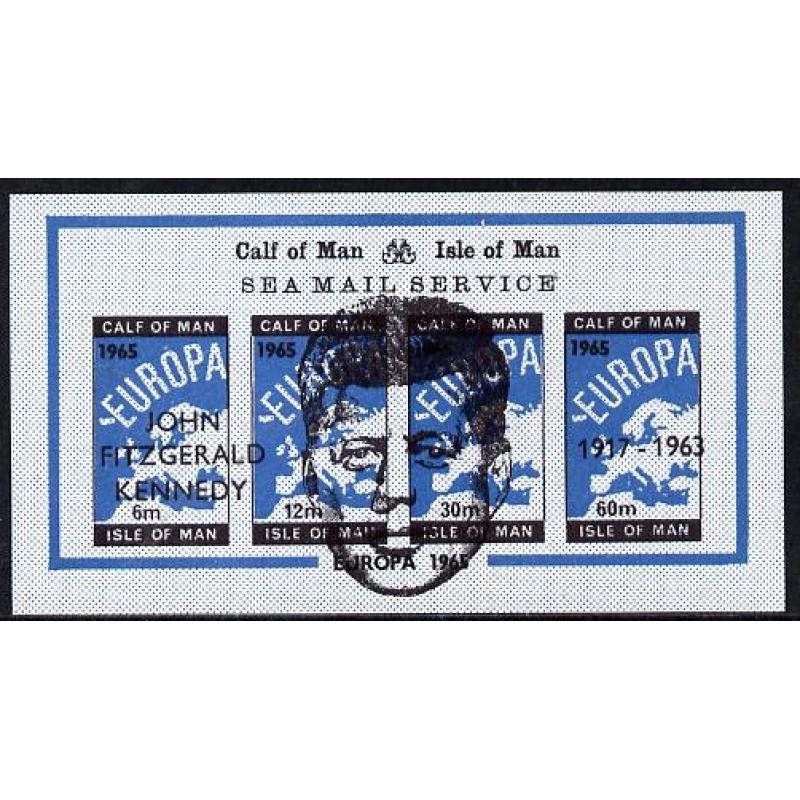 Calf of Man - 1965  EUROPA & KENNEDY m/sheet mnh