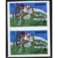 Lesotho 1988 TENNIS - YANNICK NOAH IMPERF PROOF PAIR mnh
