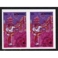 Lesotho 1988 TENNIS - JIMMY CONNORS IMPERF PROOF PAIR mnh