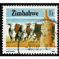 Zimbabwe 1985-88. 10c Perf 14½.  Fine Used. SG 663