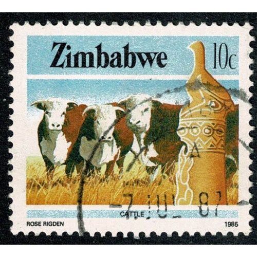 Zimbabwe 1985-88. 10c Perf 14½.  Fine Used. SG 663