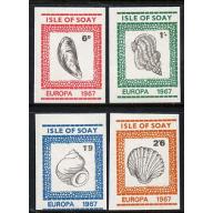 Soay 1967 EUROPA - SHELLS  imperf set of 4