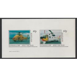 Eynhallow 1982 Helicopters imperf set of 2 mnh