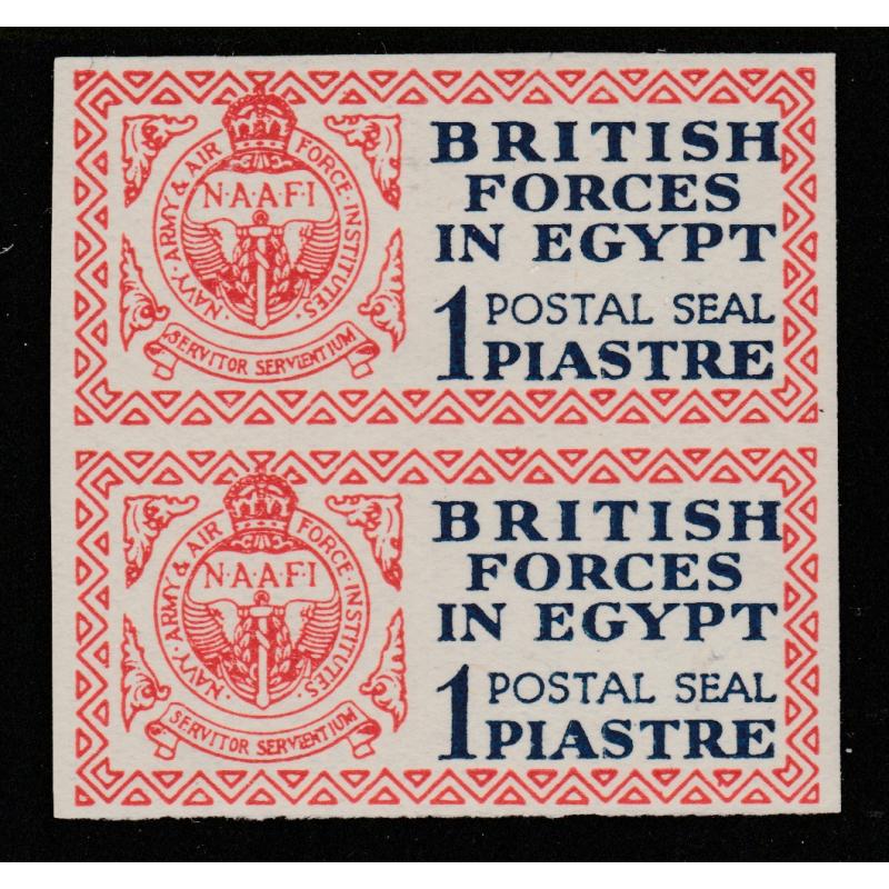 Egypt 1932 BRITISH FORCES POSTAL SEAL IMPERF PAIR mnh