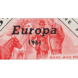 Lundy 1961 EUROPA HORSES 9p pair with VARIETY mnh