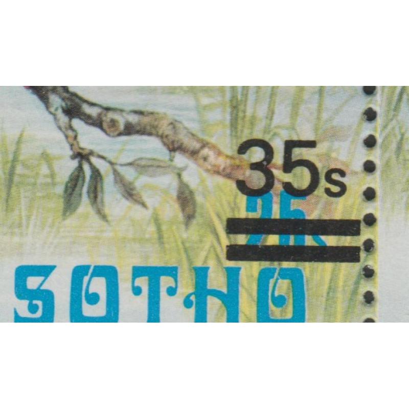 Lesotho 1986 MALACHITE KINGFISHER 35s on 25s SMALL s VARIETY mnh