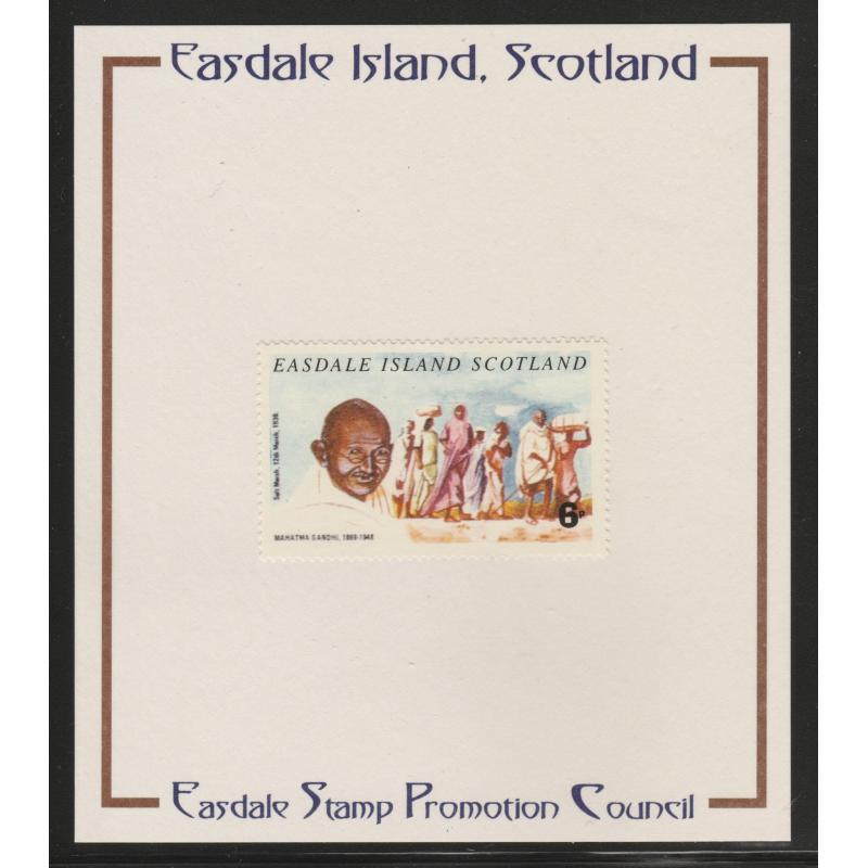 Easdale 1996 GANDHI 6p on PUBLICITY PROOF CARD