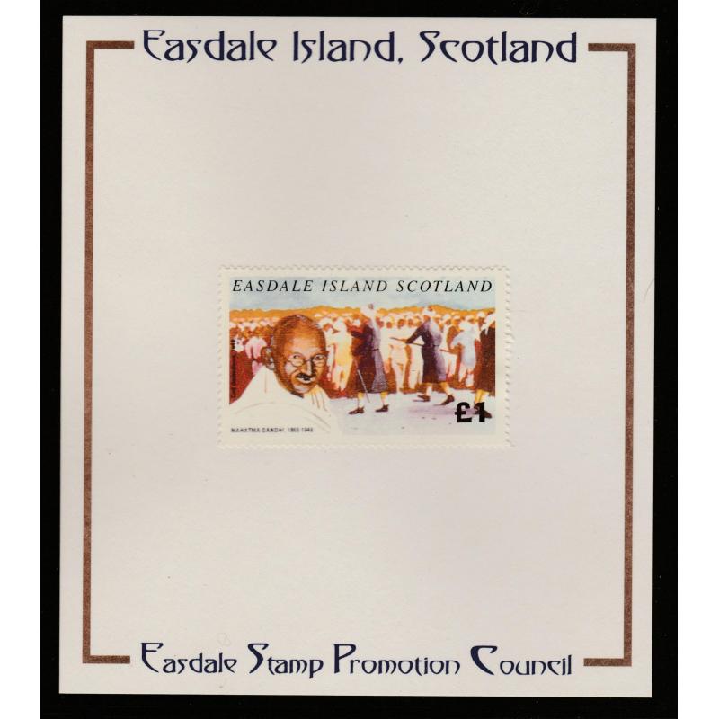 Easdale 1996 GANDHI  £1 on PUBLICITY PROOF CARD