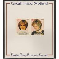 Easdale 2007 PRINCESS DIANA IMPERF  on PUBLICITY PROOF CARD