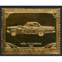 Bernera 1985 Classic Cars - FORD THUNDERBIRD  £12 in gold foil mnh