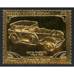 Bernera 1985 Classic Cars - ISOTTA FRASCHINI £12 in gold foil mnh