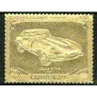 Bernera 1985 Classic Cars - JAGUAR E-TYPE £12 in gold foil mnh