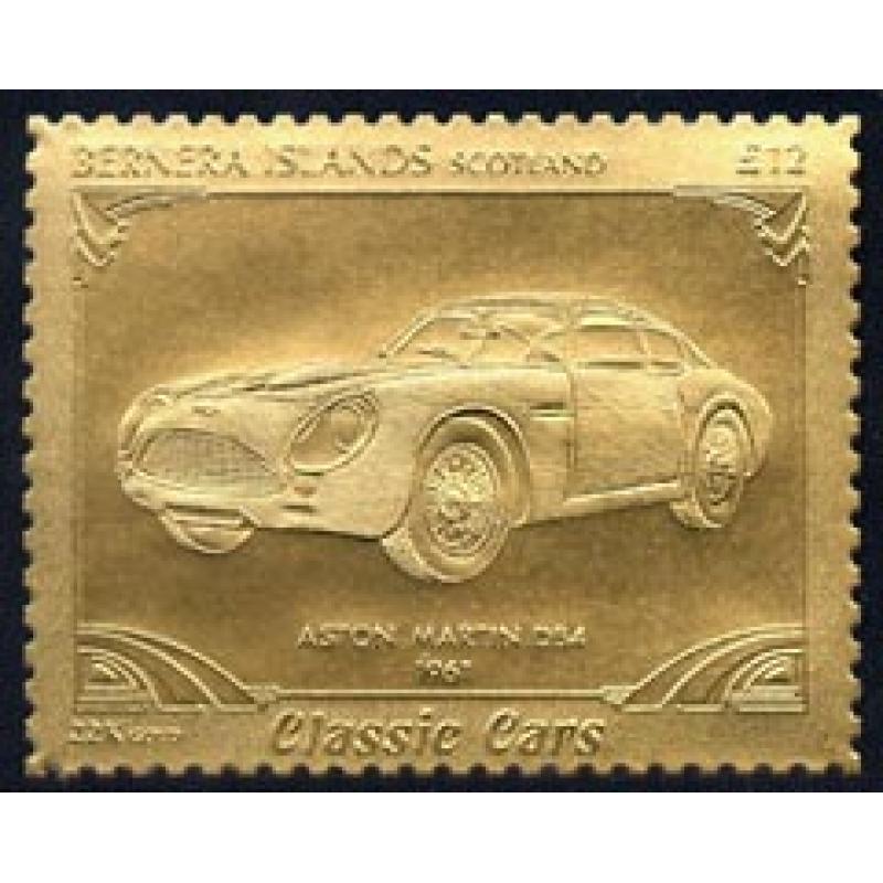 Bernera 1985 Classic Cars - ASTON MARTIN DB4 £12 in gold foil mnh