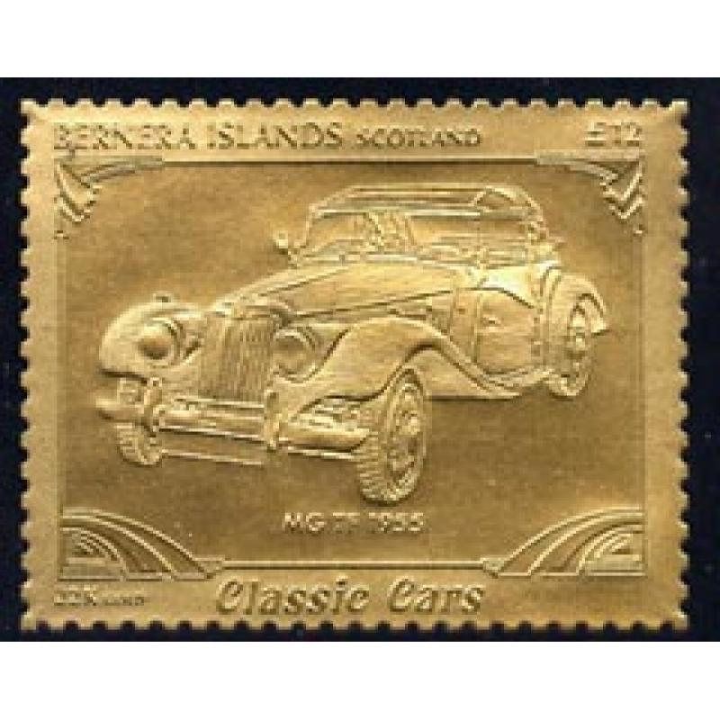 Bernera 1985 Classic Cars - MG TF £12 in gold foil mnh