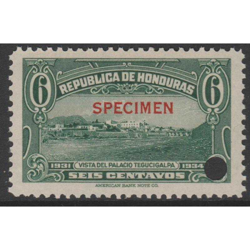 Honduras 1931 TEGUCIGALPA PALACE 6c  SPECIMEN - ex ABN Co Archives