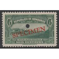Honduras 1931 TEGUCIGALPA PALACE 6c  SPECIMEN - ex ABN Co Archives