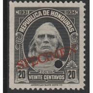 Honduras 1931 COLUMBUS 20c SPECIMEN - ex ABN Co Archives