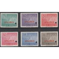 Indonesia 1951 UNITED NATIONS SPECIMEN set of 6 ex ABN archives
