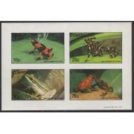 Eynhallow 1981 FROGS  imperf set of 4 mnh