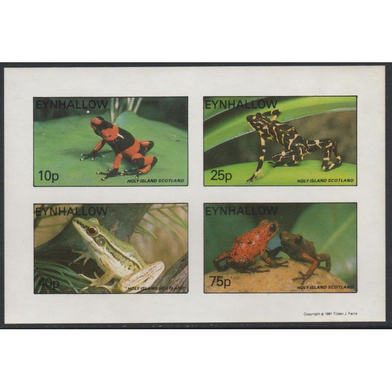Eynhallow 1981 FROGS  imperf set of 4 mnh