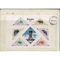 Lundy 1961 PUFFIN cover with EUROPA IMPERFS
