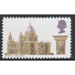 Great Britain 1969 ARCHITECTURE BLACK (VALUE)  OMITTED - Maryland Forgery