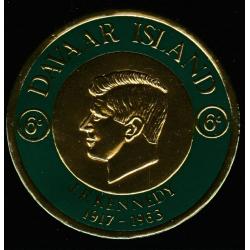 Davaar 1965 KENNEDY COIN SHAPED with ERROR OF COLOUR
