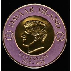 Davaar 1968 KENNEDY COIN SHAPED with ERROR OF COLOUR