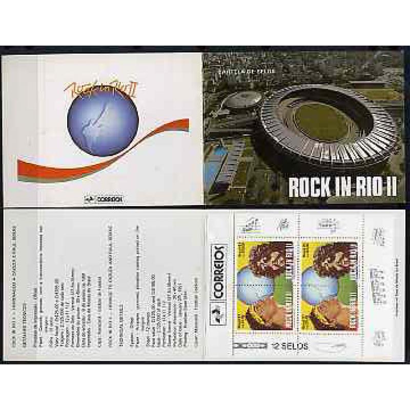 Brazil 1991 ROCK IN RIO BOOKLET complete & fine