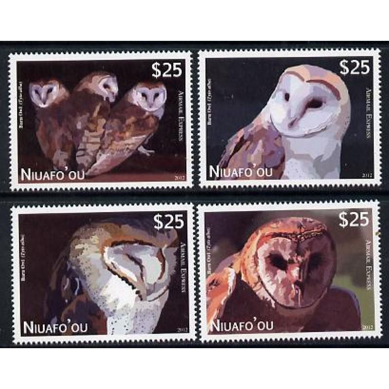 Tonga Niuafo&#039;ou 2012 OWLS perf SET of 4 mnh