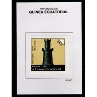 Equatorial Guinea 1976  CHESSMEN 3EK on PROOF CARD