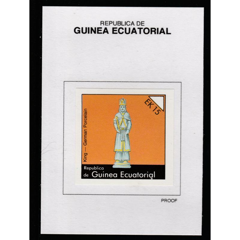 Equatorial Guinea 1976  CHESSMEN 15EK on PROOF CARD