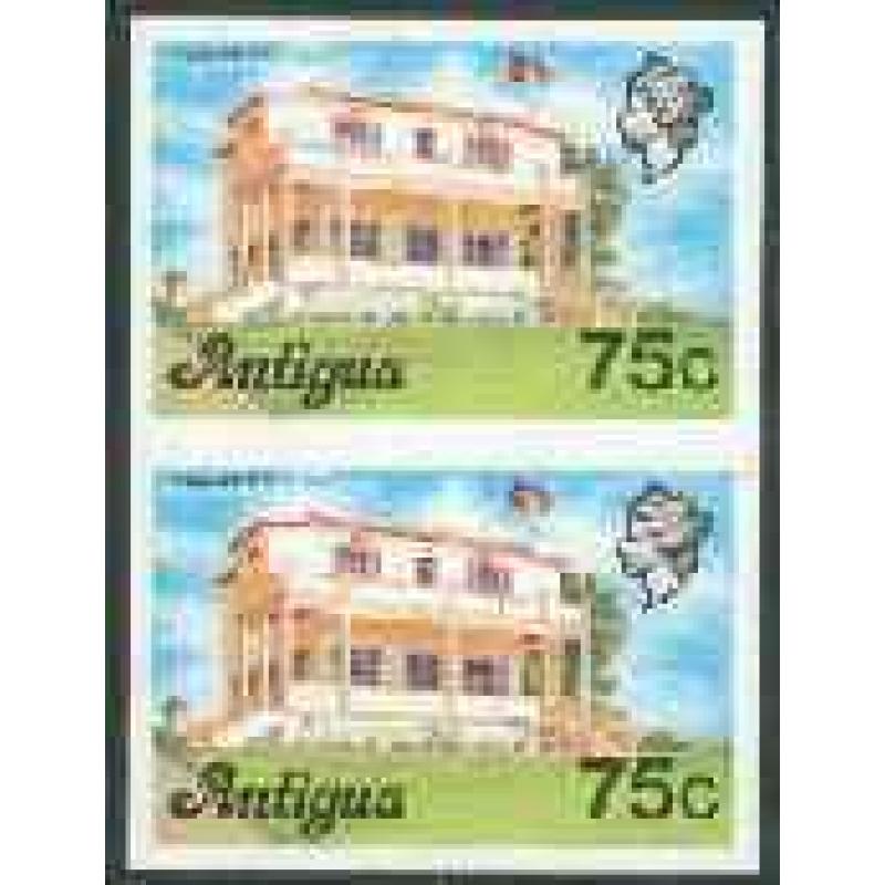 Antigua 1976  PREMIER&#039;S OFFICE 75c  imperf pair mnh