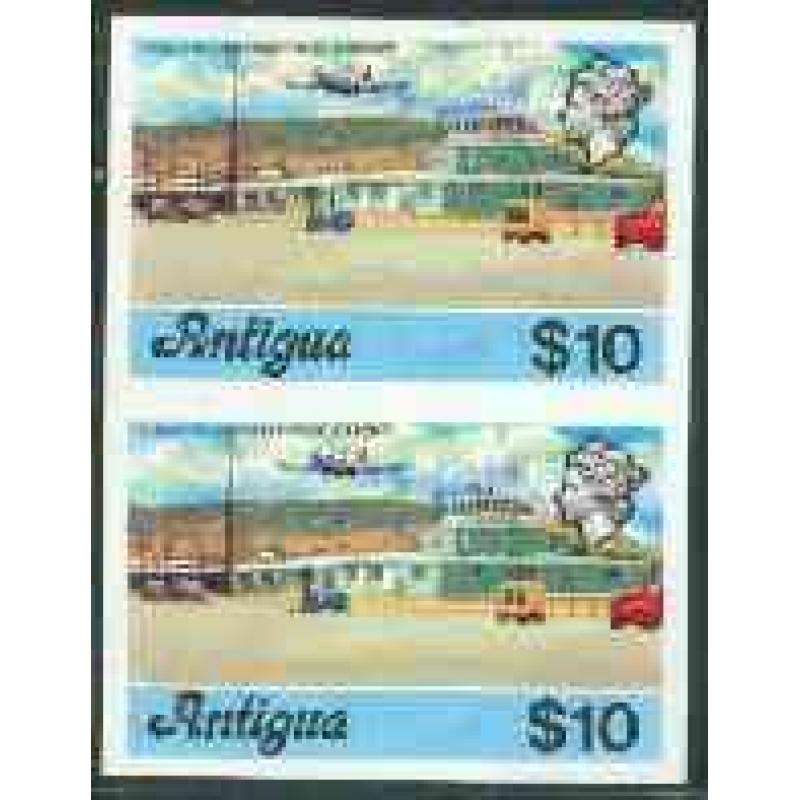 Antigua 1976 COOLIDGE AIRPORT $10  imperf pair mnh