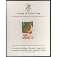 Dominica 1976 OLYMPICS - RELAY - FORMAT INTERNATIONAL PROOF CARD