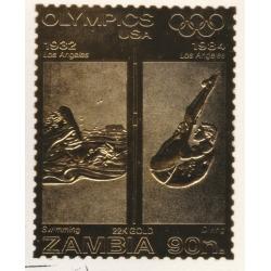 Zambia 1984 OLYMPICS  x 3 GOLD VALUES on First Day Cover