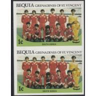 St Vincent Bequia WORLD CUP FOOTBALL  (S Korea) - IMPERF PAIR mnh