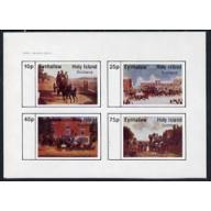 Eynhallow 1982 PAINTINGS of MAIL COACHES imperf set of 4 mnh