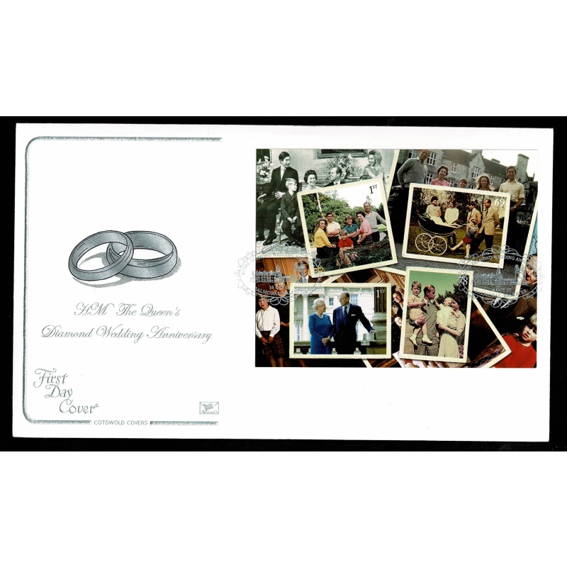 2007 Royal Diamond Wedding. Cotswold Cover, Balmoral Handstamp 16th October 2007