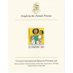 St Vincent 1987 CHILD HEALTH 50c on FORMAT INTERNATIONAL PROOF CARD