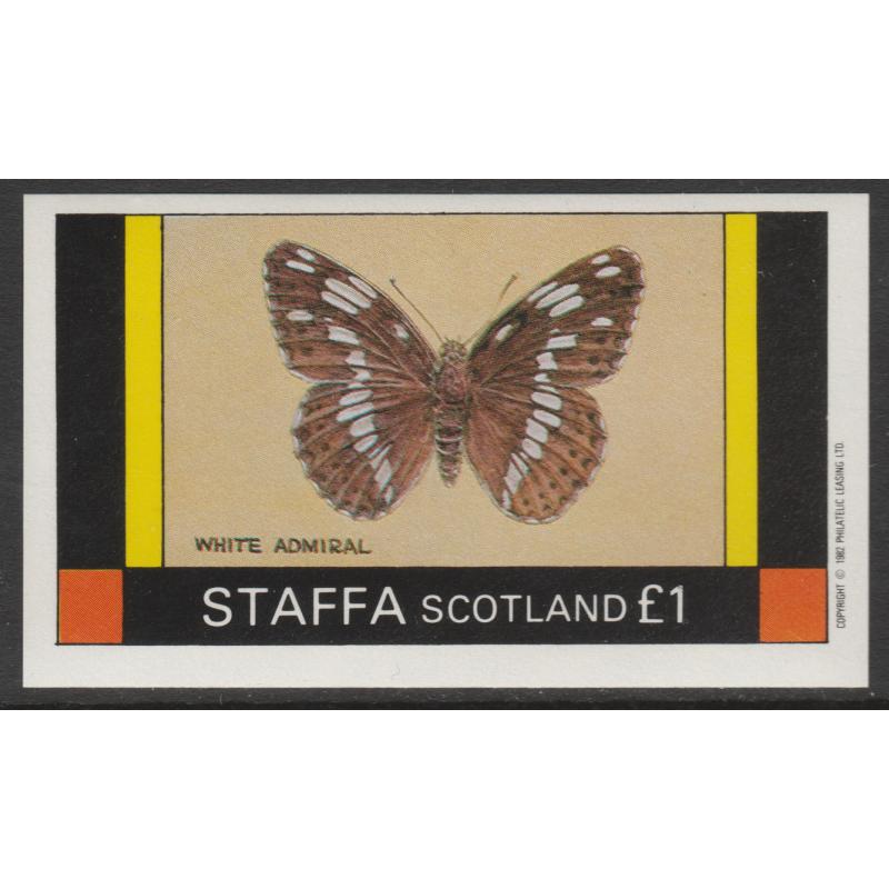 Staffa 1982 BUTTERFLIES imperf souvenir sheet mnh