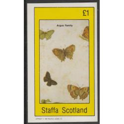 Staffa 1982 BUTTERFLIES imperf souvenir sheet mnh